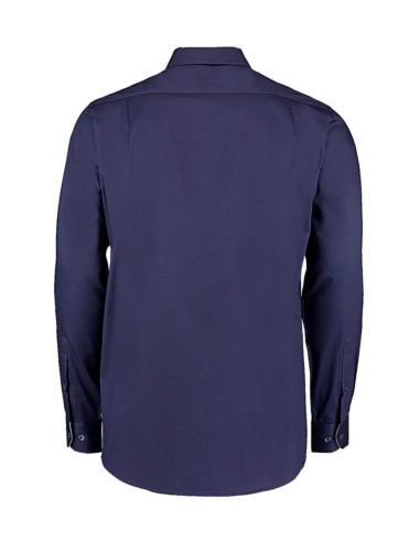 KUS-KK190-Chemise Oxford de première qualité à manches longues (col à boutons) Contrast